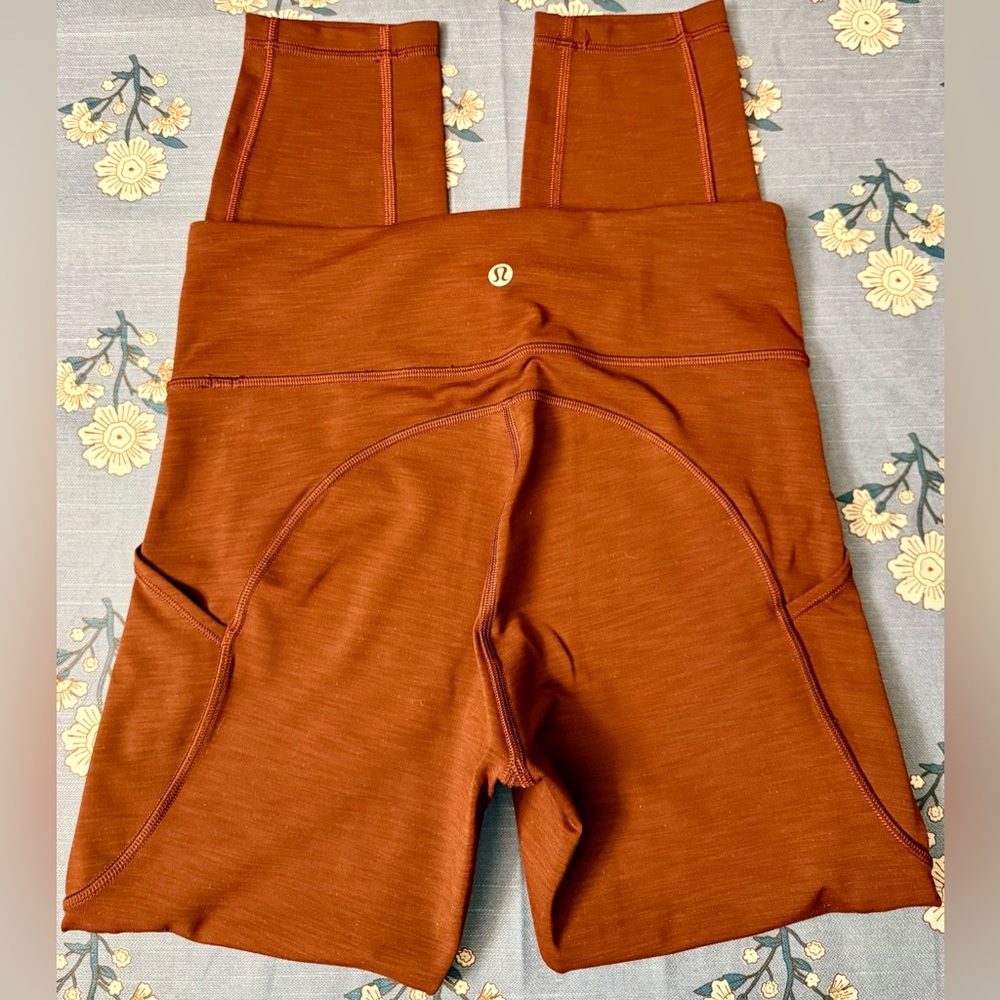 Lululemon Invigorate High-Rise Leggings 25” - Size 6 Dark Terracotta Orange